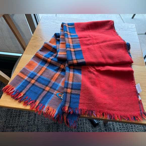 Vivienne Westwood scarf muffler shawl large ORB logo Japan Exclusive - Picture 6 of 16